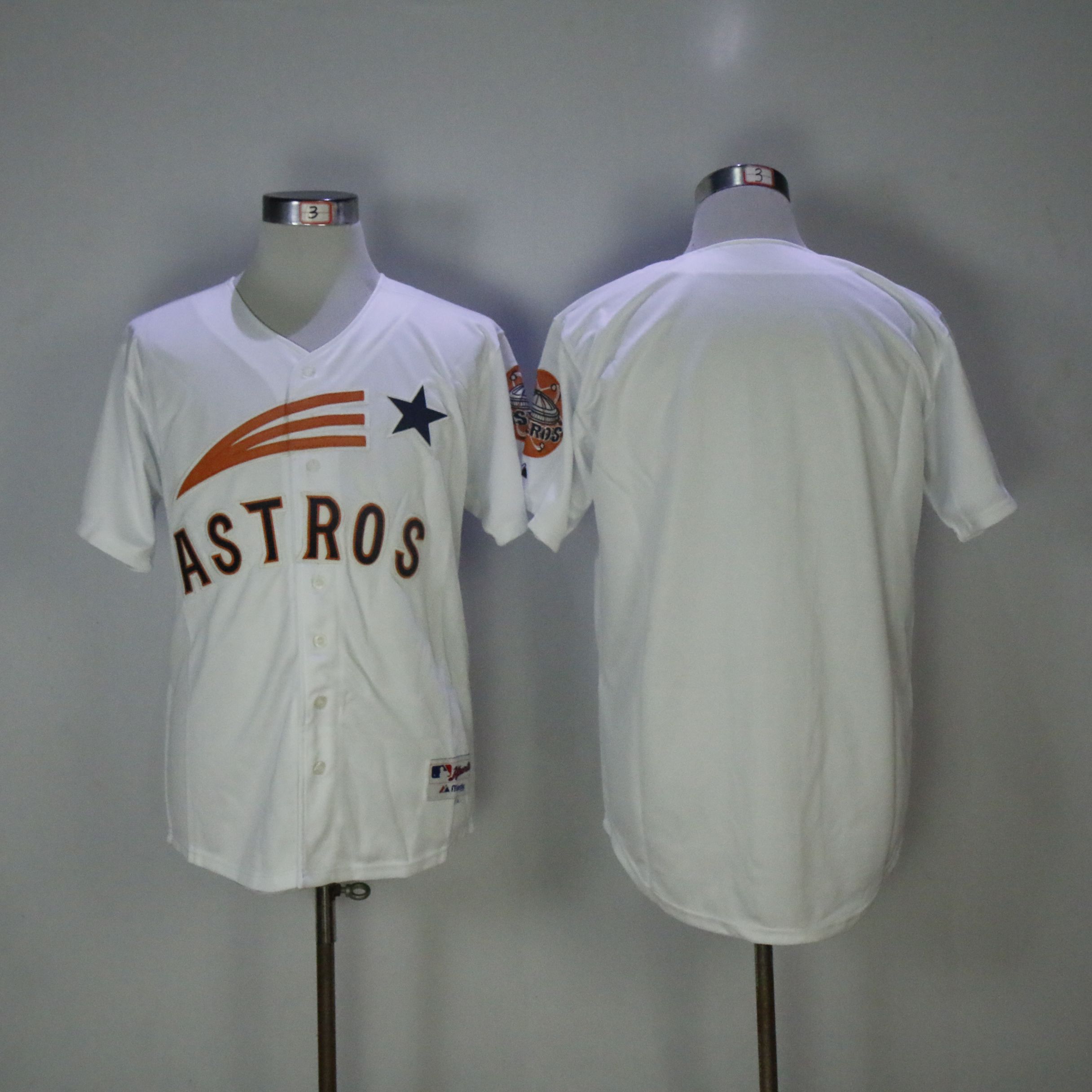 Men Houston Astros Blank White MLB Jerseys->houston astros->MLB Jersey